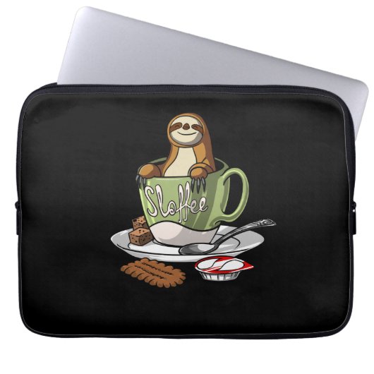 Sloffee met kleedtas laptop sleeve (Voorkant)