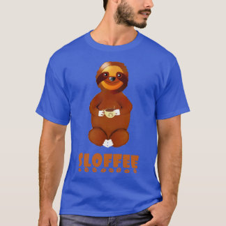 Sloffee Pun Sloth met koffie cadeau T-shirt
