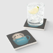 Sloffee! Stenen Onderzetter (Zijkant)