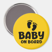 Slogan baby aan boord - baby, in auto. magneet (Voorkant / Achterkant)
