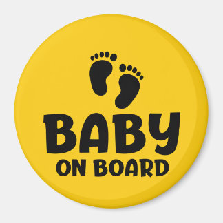 Slogan baby aan boord - baby, in auto. magneet