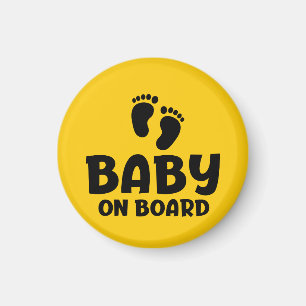 Slogan baby aan boord - baby, in auto. magneet