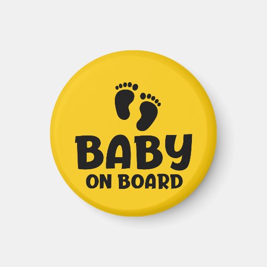 Slogan baby aan boord - baby, in auto. magneet (Voorkant)
