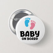 Slogan baby aan boord - baby, in auto. ronde button 5,7 cm (Voorkant /achterkant)