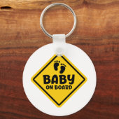 Slogan baby aan boord - baby, in auto. sleutelhanger (Voorkant)