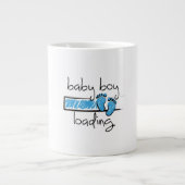 Slogan baby boy is loading. baby jongen opkomst grote koffiekop (Voorkant)