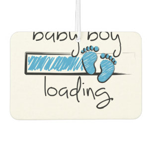 Slogan baby boy is loading. baby jongen opkomst luchtverfrisser