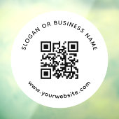 Slogan Bedrijfsnaam Professionele QR-code van bedr Raamsticker (Vel 3)