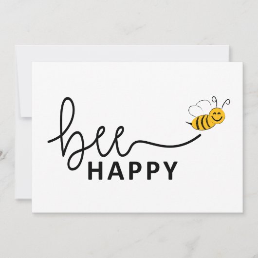 Slogan bee happy, maak je geen zorgen. Wees blij. (Voorkant)