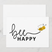 Slogan bee happy, maak je geen zorgen. Wees blij. (Voorkant / Achterkant)