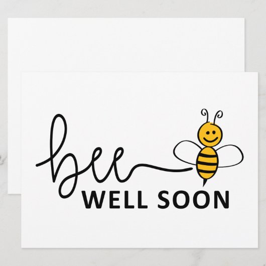 Slogan Bee well soon. Van harte beterschap ! (Voorkant / Achterkant)