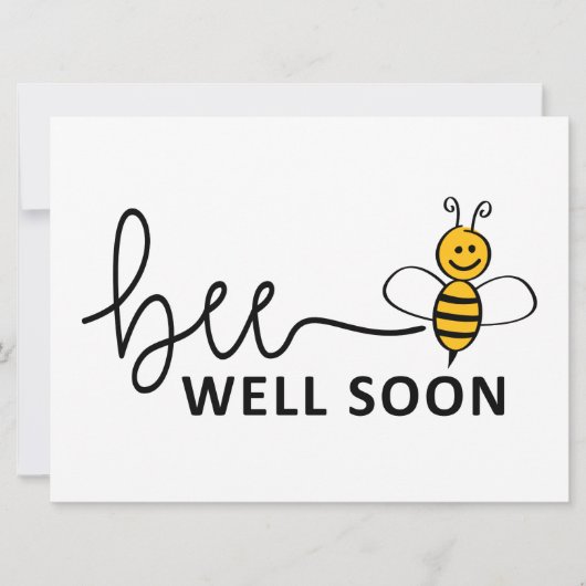 Slogan Bee well soon. Van harte beterschap ! (Voorkant)