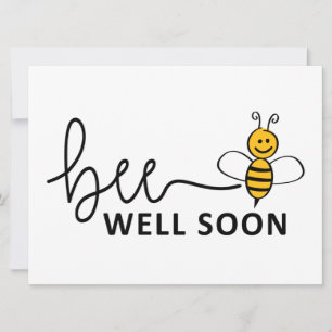 Slogan Bee well soon. Van harte beterschap !