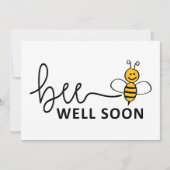 Slogan Bee well soon. Van harte beterschap ! (Voorkant)