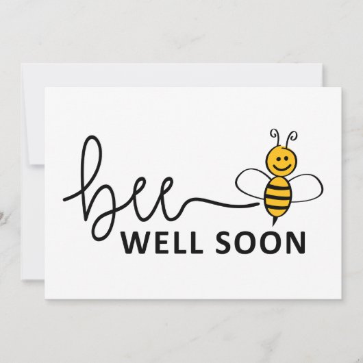 Slogan Bee well soon. Van harte beterschap ! (Voorkant)