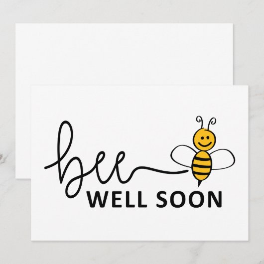 Slogan Bee well soon. Van harte beterschap ! (Voorkant / Achterkant)