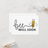 Slogan Bee well soon. Van harte beterschap ! Kaart (Voorkant / Achterkant in situ)