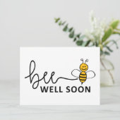 Slogan Bee well soon. Van harte beterschap ! Kaart (Staand voorkant)