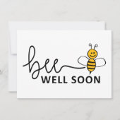 Slogan Bee well soon. Van harte beterschap ! Kaart (Voorkant)