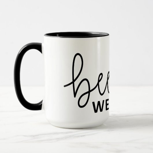 Slogan Bee well soon. Van harte beterschap ! Mok (Links)