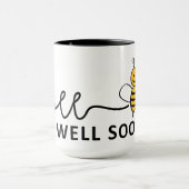 Slogan Bee well soon. Van harte beterschap ! Mok (Midden)