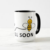 Slogan Bee well soon. Van harte beterschap ! Mok (Voorkant rechts)