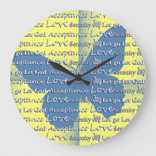 Slogan Butterfly 12 Step Recovery Grote Klok (Voorkant)