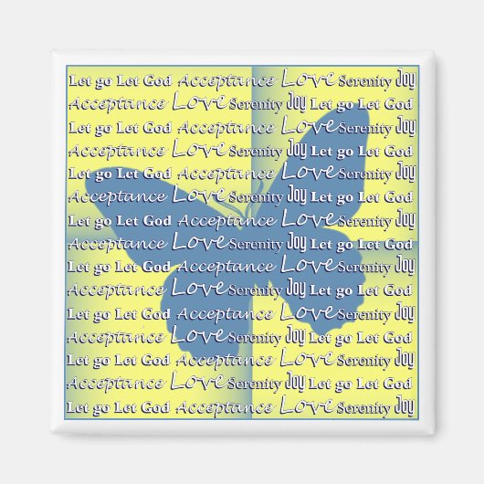 Slogan Butterfly Magneet (Voorkant)