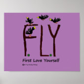 Slogan FLY First Love jezelf Poster (Voorkant)