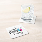 Slogan grandma is loading. Opa en oma worden. Kartonnen Onderzetters (Insitu)