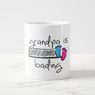 Slogan grandpa is loading. Opa worden. Grote Koffiekop