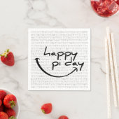 Slogan happy pi day. Fijne pi dag, 14 maart. Servet (Insitu)