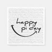 Slogan happy pi day. Fijne pi dag, 14 maart. Servet (Voorkant)