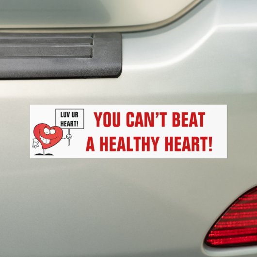 Slogan Heart Healthy Bumpersticker (Op auto)