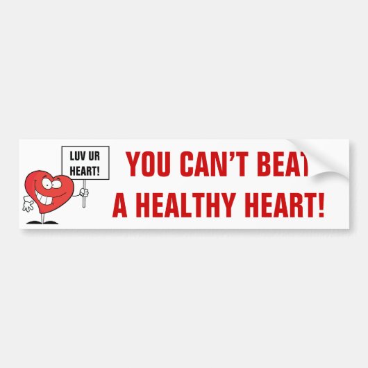  Slogan Heart Healthy Bumpersticker (Voorkant)