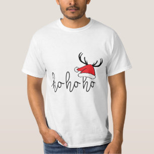 Slogan ho ho ho ho ho, betrouwbaar. Kerstman. T-shirt