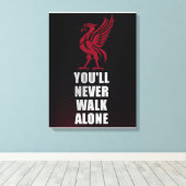Slogan Liverpool - YNWA Canvas Afdruk (Insitu (Houten vloer))