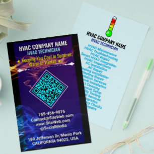 Slogan, Logo en QR-code   Verwarming en koeling HV Flyer