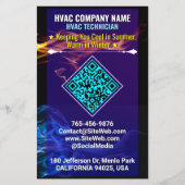 Slogan, Logo en QR-code | Verwarming en koeling HV Flyer (Voorkant)