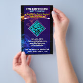 Slogan, Logo en QR-code | Verwarming en koeling HV Flyer (Hand)