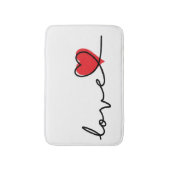 Slogan love. Hartjes, hartje. Valentijnsdag. Badmat (Voorkant Verticaal)
