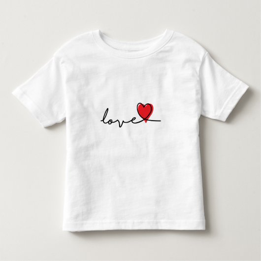 Slogan love. Hartjes, hartje. Valentijnsdag. Kinder Shirts (Voorkant)