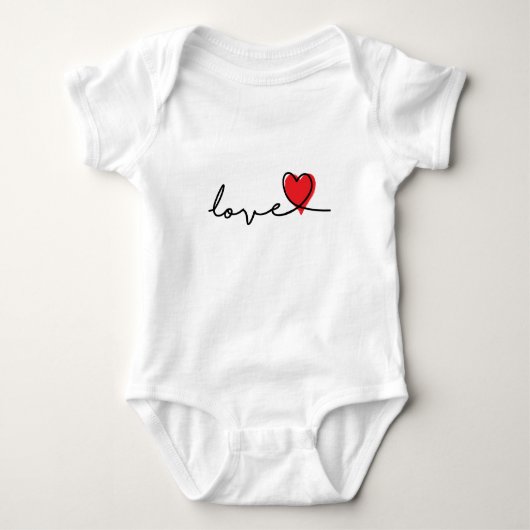Slogan love. Hartjes, hartje. Valentijnsdag. Romper (Voorkant)