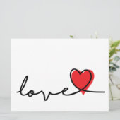 Slogan love. Valentijnsdag wenskaart met hartjes. Feestdagenkaart (Staand voorkant)