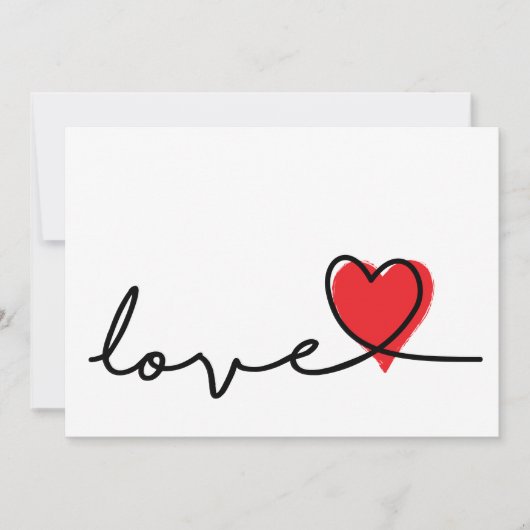 Slogan love. Valentijnsdag wenskaart met hartjes. Kaart (Voorkant)