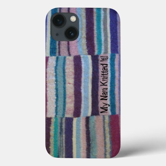 slogan  met bruine hand gebreide strips Case-Mate iPhone case (Achterkant)