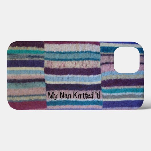 slogan met bruine hand gebreide strips Case-Mate iPhone case (Achterkant (horizontaal))