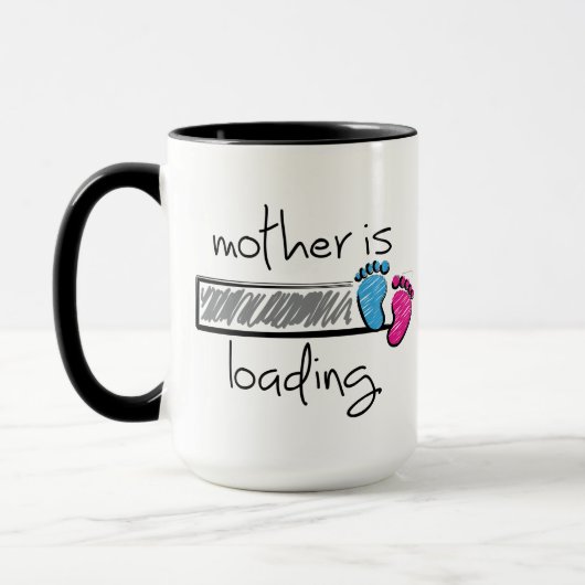 Slogan mother is loading. Moeder, mama opkomst Mok (Links)