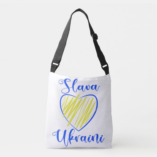 Slogan Slava Ukraine Glory naar het hart van Oekra Crossbody Tas (Voorkant)