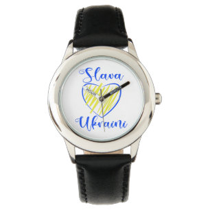 Slogan Slava Ukraine Glory naar het hart van Oekra Horloge